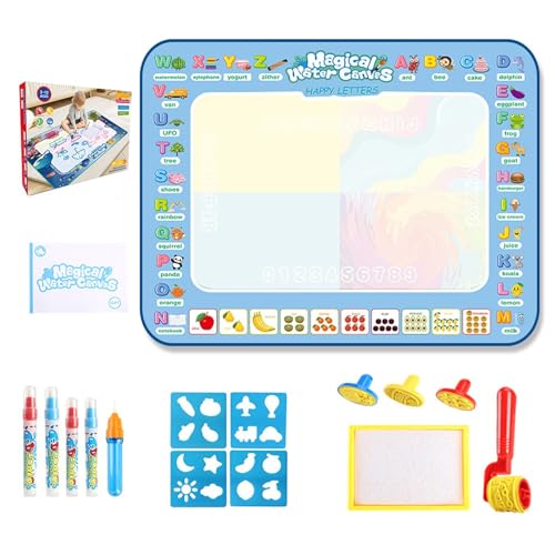 yanwuwa Malerei Matte Kinder Wasser Zeichnung Matte Malerei Spielzeug Wasser Leinwand Mit TemplateRoller Briefmarken Kind Spaß Spielzeug Wasser Zeichnung Matte Für Kinder von yanwuwa