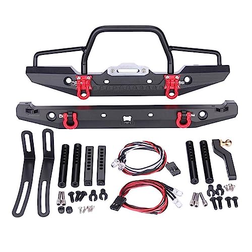 yanwuwa Metall Bumper Set Für 1:10 Fernbedienung Crawler Auto Fahrzeug Stoßdämpfer Geändert Kits Für TRAX-4 SCX10 90046 90047 Stoßstange 1/10 von yanwuwa