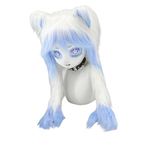 yanwuwa Realistischer Tierkopf für Halloween-Rollenspiel-Kostüm mit weichen Kunstpelzen und belüftetem Design für Anime-Events yanwuwa Realistischer Tierkopf für Halloween-Rollenspiel-Kostüm mit weichen Kunstpelzen und belüftetem Design für Anime-Events von yanwuwa