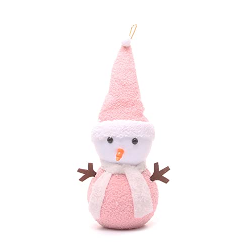 yanwuwa Weihnachten Ornament Plüsch Schneemann für mit Schal und Hut Miniaturfigur Schneemann Figur von yanwuwa