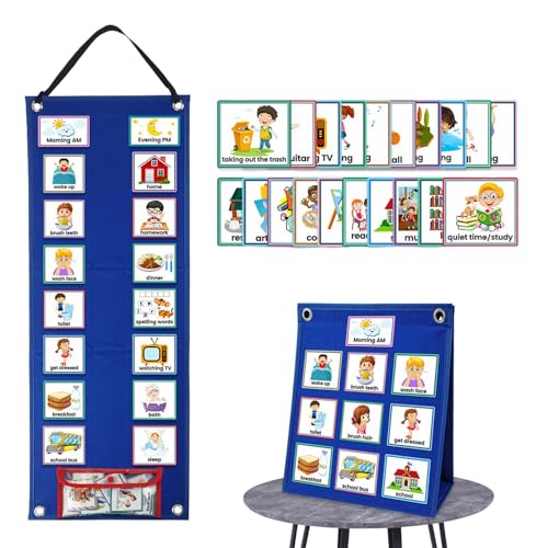 Kinder Kalender Visueller Stundenplan Aus Filz Kinder Visual Schedule Kalenderdiagramm Autismus Kinderkalender Deutschsprachigen Bildkarten Routine Karten Tagesablauf Mit Bildkarten, Planungstafeln von yanzisura