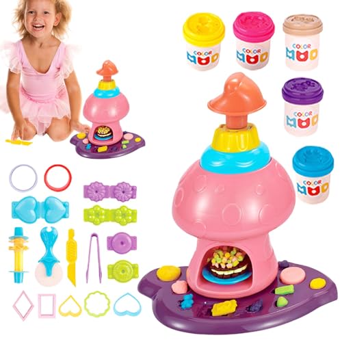 yanzisura Farbteig-Spielzeug, Spiel-Farbteig-Sets - Teigformendes lustiges Nudelmacher-Spielzeug,Nudelmaschine für die Küche, Spielzeug als Chefkoch für fantasievolles Spielen, farbenfrohe von yanzisura