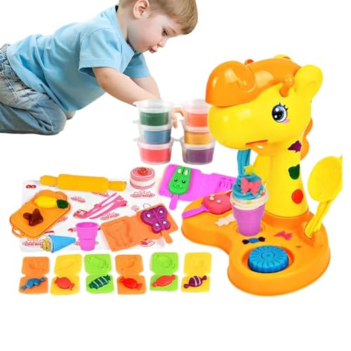 yanzisura Knetmasse-Set | Rich Play Dough Kit - Nudelmaschine Eiscreme Pretend Chef Spielzeug Modelliermasse Teigwerkzeuge für Kinder von yanzisura