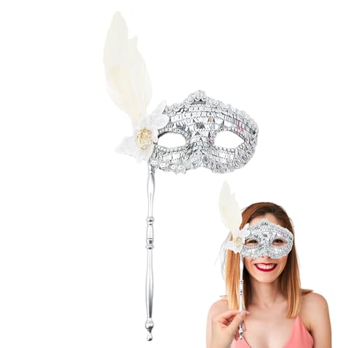 yanzisura Venezianische Maske Damen Maskenball Augenmaske Elegante Maskerade Gesichtsmaske Masquerade Schmuckse Set Maskerade Maske Gesicht Für Maskerades Karneval Halloween von yanzisura