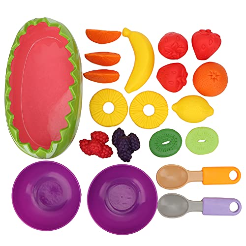 YAOGOHUA Buntes Obst-Gemüse-Kunststoffgeschirr, Kinderspiel-Rollen-Küchenspielzeug-Set von yaogohua