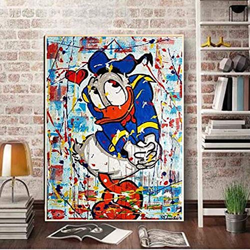 Puzzle 1000 teile Nordischer Cartoon Donald Duck puzzle 1000 teile Pädagogisches intellektuelles Dekomprimieren von Spielzeugrätseln Lustiges Familienspiel für Kinder Erwachsene50x75cm(20x30inch) von yaoxingfu