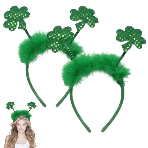 Kobold-Haar-Accessoires, Kleeblatt-Haarschmuck, Haarschmuck mit grünem Fell, St. Patricks' Day-Kostüm, Haar-Accessoires, Paddy's Day-Kopf-Bopper, irisches Geschenk, Kostüm-Haar-Accessoire für von yayafunfun