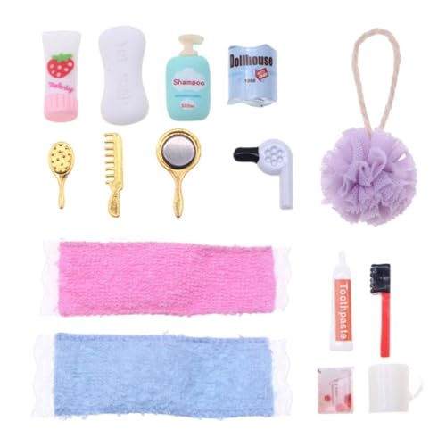 Badezimmerzubehör für Puppenhaus, Badzubehör für Puppenhaus – 1:12 Badeset für Puppenhaus – Set mit Kamm und Zahnpasta, trocken Badezimmerzubehör für Puppenhaus, Badzubehör für Puppenhaus – 1:12 Badeset für Puppenhaus – Set mit Kamm und Zahnpasta, trocken von ycezw