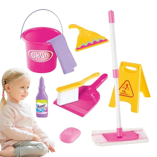 Besen Und Reinigungsset Für Kleinkinder, Reinigungsset Für Kleinkinder | Housekeeping-Spielset | Spielzeug-Reinigungsset Inklusive Besen, Mopp, Bürste, von ycezw