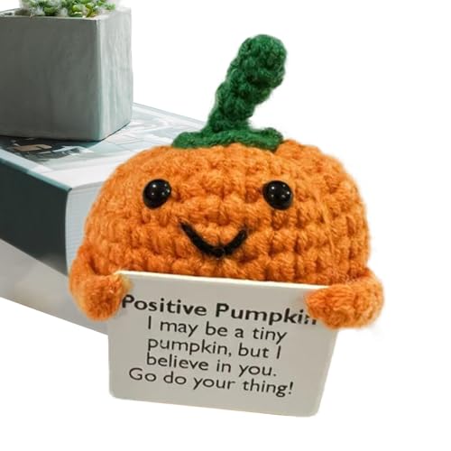 Häkeln Puppe - Emotionale Unterstützung Häkeln, gehäkelten Kürbis | Kleines Gemüse gehäkeltes Spielzeug Emotionale Unterstützung Plüsch Niedliche Häkelpuppe mit positiver Karte, Cartoon Häkeln Puppe - Emotionale Unterstützung Häkeln, gehäkelten Kürbis | Kleines Gemüse gehäkeltes Spielzeug Emotionale Unterstützung Plüsch Niedliche Häkelpuppe mit positiver Karte, Cartoon von ycezw
