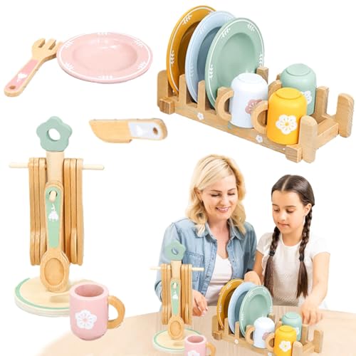 Kinderküchenset, Kinderspielküche – Holzküchenspielspielzeug, Realistisches Kinderspielküchenset, Spielküche Für Kinder, Und Mädchen von ycezw