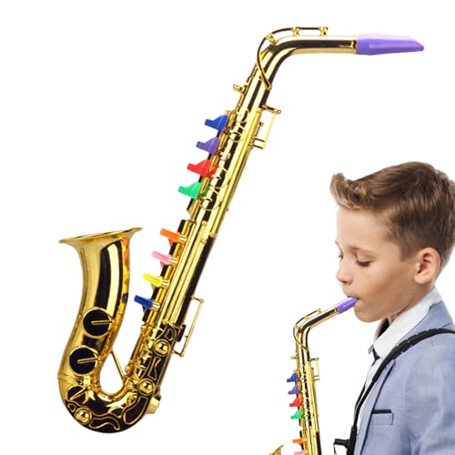 Kleinkinder Saxophon Spielzeug - Musikinstrument 13x9.5x36cm, 8 schlüsselfarbener Trompetenstil, Training Lernwerkzeuge, leicht lustige Audio-Hersteller | für Kinder Kinder Frühentwicklung Kleinkinder Saxophon Spielzeug - Musikinstrument 13x9.5x36cm, 8 schlüsselfarbener Trompetenstil, Training Lernwerkzeuge, leicht lustige Audio-Hersteller | für Kinder Kinder Frühentwicklung von ycezw