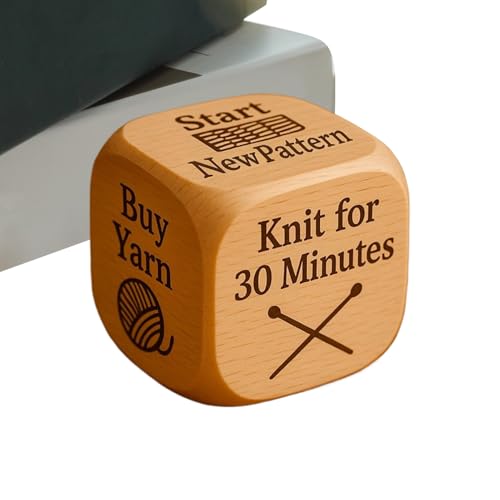 Knitting Dice – Quilting-Dice aus Holz | Stricken Sewing Art Craft Zubehör für Handwerker Frauen Freunde Familie Abfluss Familie Mothers Oma Knitting Dice – Quilting-Dice aus Holz | Stricken Sewing Art Craft Zubehör für Handwerker Frauen Freunde Familie Abfluss Familie Mothers Oma von ycezw