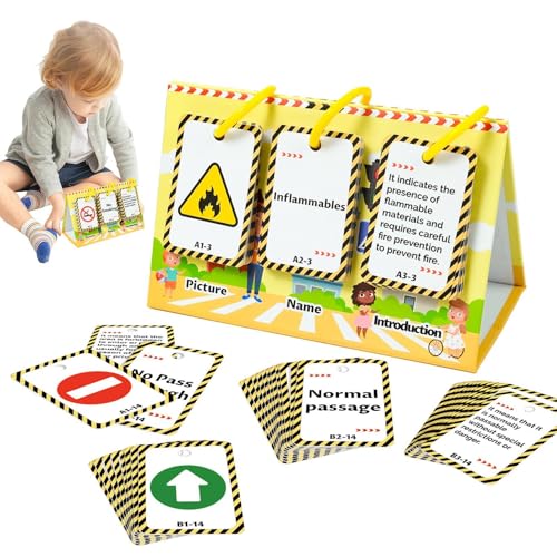 Lernkarten für Kinder - 72x Interaktive Verkehrszeichen, Bildungsflashkarten | Kindergarten Lernspielzeug, frühe Ausbildung für Jungen und Mädchen ab 3 Jahren Lernkarten für Kinder - 72x Interaktive Verkehrszeichen, Bildungsflashkarten | Kindergarten Lernspielzeug, frühe Ausbildung für Jungen und Mädchen ab 3 Jahren von ycezw