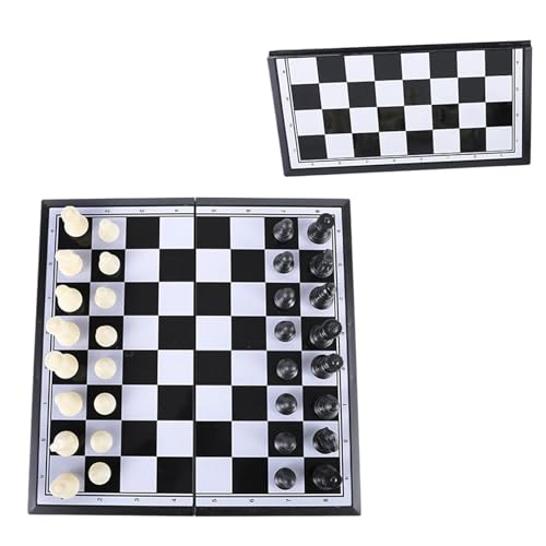 Magnetisches Reiseschach, Tragbares Reiseschach | Tragbares Magnetisches Faltbares Schachbrett für Reisen - Handgearbeitetes Schachset mit Ablagefach, Spielzeugset Magnetisches Reiseschach, Tragbares Reiseschach | Tragbares Magnetisches Faltbares Schachbrett für Reisen - Handgearbeitetes Schachset mit Ablagefach, Spielzeugset von ycezw