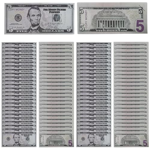 Prop Money Pack - Nachahmung Dollar Notizen, Spielensimulation Bargeld | Gefälschte Währung mit detailliertem Druck für Kinderaktivitäten, Studentenlernen, Kostümshows, Theaterrequisiten, Brettspiele, Prop Money Pack - Nachahmung Dollar Notizen, Spielensimulation Bargeld | Gefälschte Währung mit detailliertem Druck für Kinderaktivitäten, Studentenlernen, Kostümshows, Theaterrequisiten, Brettspiele, von ycezw