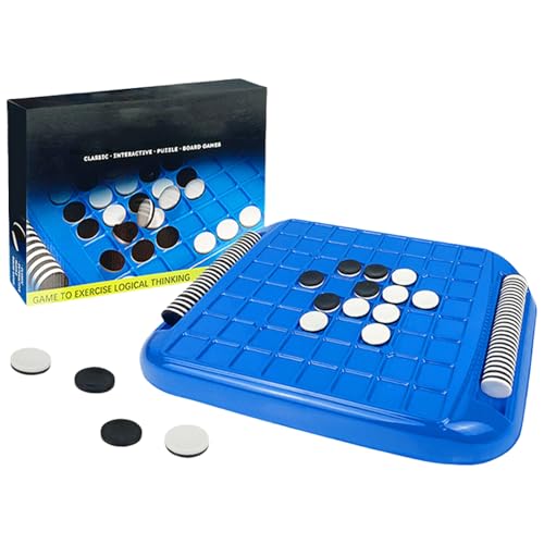 Reversi-Schachbretts – Lernspiel Mit Gitter, Logikspiel Für 2 Spieler | Handliches Schwarz-Weiß-Strategiespiel, Gehirntrainings-Spielzeug Für Kinder Und Erwachsene, Familienunterhaltung, Indoor Reversi-Schachbretts – Lernspiel Mit Gitter, Logikspiel Für 2 Spieler | Handliches Schwarz-Weiß-Strategiespiel, Gehirntrainings-Spielzeug Für Kinder Und Erwachsene, Familienunterhaltung, Indoor von ycezw