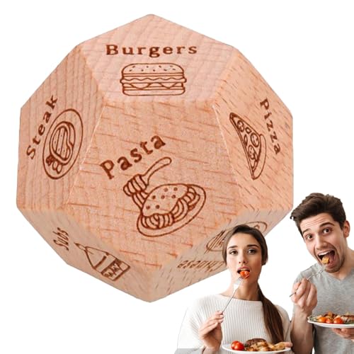 Romantische Dinner Dice - Spaß Jubileum Dinner Würfelspiel, Food Decision Würfel für Paare | Romantisches Datum Nacht Essen Ideen Würfel, lustige Paare Abendessen für Daten, hölzerne Jubiläumsgeschenk Romantische Dinner Dice - Spaß Jubileum Dinner Würfelspiel, Food Decision Würfel für Paare | Romantisches Datum Nacht Essen Ideen Würfel, lustige Paare Abendessen für Daten, hölzerne Jubiläumsgeschenk von ycezw