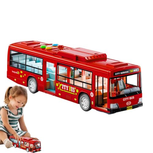 Stadtbusspielzeug, Busspielzeug für Kinder, großes, Lernspielzeug, Elektrobusspielzeug, batteriebetrieben, mit Musik und Licht, Türen Stadtbusspielzeug, Busspielzeug für Kinder, großes, Lernspielzeug, Elektrobusspielzeug, batteriebetrieben, mit Musik und Licht, Türen von ycezw