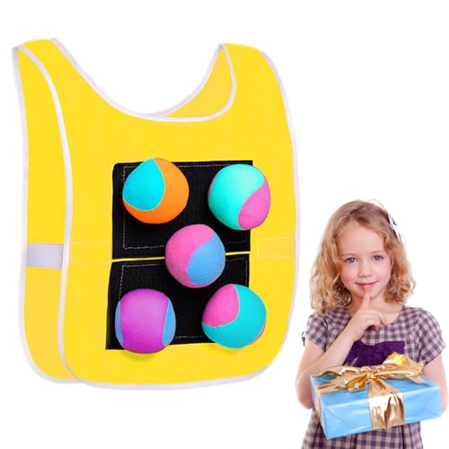 Stick Ball Weste für Kinder -Soft Spielzeug Bälle Dodgeball Set, 5 Bälle mit bequemen verstellbaren Weste | Spannende Eltern-Kind Fang Wurfspiele für Spielplatz Spaß, Gartenaktivitäten, Stick Ball Weste für Kinder -Soft Spielzeug Bälle Dodgeball Set, 5 Bälle mit bequemen verstellbaren Weste | Spannende Eltern-Kind Fang Wurfspiele für Spielplatz Spaß, Gartenaktivitäten, von ycezw