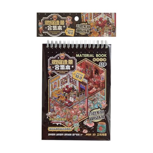 ycezw Aufkleber 3D Szenen - Horror Zimmer Stil, Großes Buch | Wiederverwendbare Bastel Sammlung Mit Wand Schrank Notizbuch Dekoration, Geburtstag Weihnachten Reise Feier Party Kinder Erwachsene ycezw Aufkleber 3D Szenen - Horror Zimmer Stil, Großes Buch | Wiederverwendbare Bastel Sammlung Mit Wand Schrank Notizbuch Dekoration, Geburtstag Weihnachten Reise Feier Party Kinder Erwachsene von ycezw