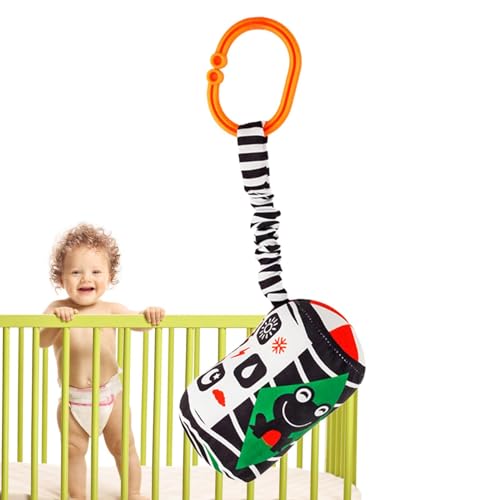 ycezw Autositz-Aufhänger-Spielzeug – Plüsch-Hängebaby, geometrisches Design, sensorische Rasseln, Spielzeug | Einzigartige kreative Rassel-Spielzeugaufhänger für die frühe Entwicklung von Kindern von ycezw