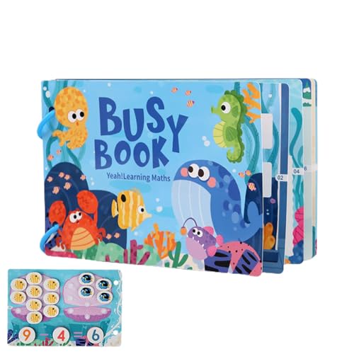 ycezw Busybook Baby Busy Book - Early Education Quiet Paste Book, Busy Book | Travel Toys Fun Paper Busy Book für Preschool Learning, wiederverwendbarer 3D-Sensor-Aufkleber Activity Busy Book von ycezw