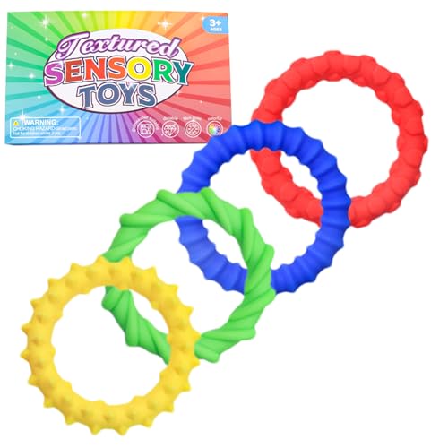 ycezw Fidget Armband Spielzeug | Handgelenk Armbänder Sensory Spielzeug für Kinder | 4 Stück zur emotionalen Beruhigung Silikon Armbänder | Tragbar für Klassenzimmer Wohnheim Zuhause Reisen Picknick ycezw Fidget Armband Spielzeug | Handgelenk Armbänder Sensory Spielzeug für Kinder | 4 Stück zur emotionalen Beruhigung Silikon Armbänder | Tragbar für Klassenzimmer Wohnheim Zuhause Reisen Picknick von ycezw