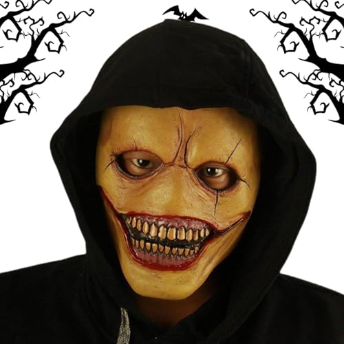 ycezw Gruselige Gesichtsbedeckung, Halloween-Maske | Latexmaske - Realistische Maske, Fotokabinen-Requisiten, Kostümzubehör für die Halloween-Nacht, Maskenball von ycezw