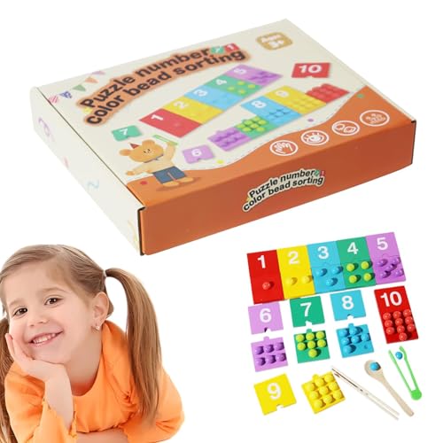 ycezw -Zähl-Steckbrett, Zähl-Steckbrett, Clip-Perlen-Zähl-Matching-Spiel – Feinmotorik-Spielzeug, Lernaktivitäten Für Kinder von ycezw