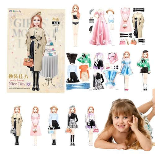 ycezw Magnetic Dress up, Magnet Dress Up Spiele,Entspannende und lustige Kleidungsspiel - Magnetische Prinzessin Up Puzzle Einfach zu greifen Geburtstagsgeschenk für Kinder 4 5 6 7 ycezw Magnetic Dress up, Magnet Dress Up Spiele,Entspannende und lustige Kleidungsspiel - Magnetische Prinzessin Up Puzzle Einfach zu greifen Geburtstagsgeschenk für Kinder 4 5 6 7 von ycezw