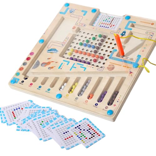 ycezw Magnetisches Labyrinth mit Farben und Zahlen, magnetisches Labyrinth | Zählpuzzle mit farblich abgestimmtem Holz | Lernspielzeug für Kinder im Alter ycezw Magnetisches Labyrinth mit Farben und Zahlen, magnetisches Labyrinth | Zählpuzzle mit farblich abgestimmtem Holz | Lernspielzeug für Kinder im Alter von ycezw