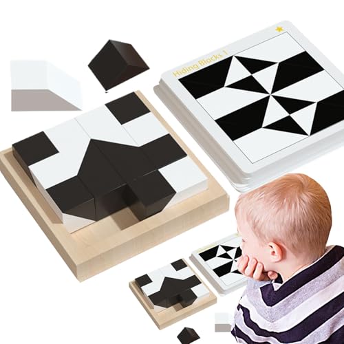 ycezw Musterblöcke, Kleinkind-Puzzle-Set | Puzzleblöcke Kleinkindspielzeug,Vorschul-Lernspielzeug-Puzzles, Kleinkindspielzeug, Aufklärungspuzzle für und Mädchen ab 3 Jahren von ycezw