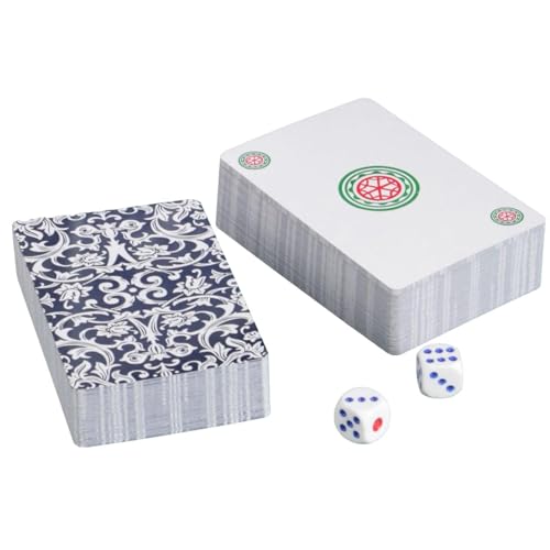 ycezw Reise-Mahjong-Sets – 144 traditionelle Reise-Mahjong-Spielkarten – tragbares Home-Entertainment-Brettspiel zum Entspannen, chinesische Mahjong-Sets für Reisen von ycezw