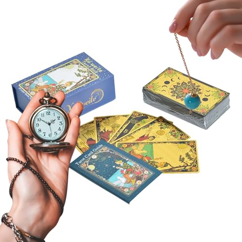 ycezw Tarotkarten Für Anfänger - 80 Stück Tarot Karten Set - Brettspiel Mit Schritt Für Schritt Anleitung Für Kinder,Für Kinder Erwachsene Mädchen Frauen Männer ycezw Tarotkarten Für Anfänger - 80 Stück Tarot Karten Set - Brettspiel Mit Schritt Für Schritt Anleitung Für Kinder,Für Kinder Erwachsene Mädchen Frauen Männer von ycezw