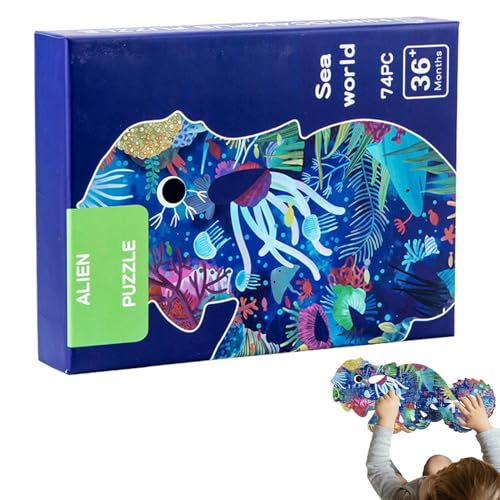 ycezw Tierpuzzle, Kinderpuzzle, Unterwasserwelt, Cartoon-Elefant, für Erwachsene, interaktives frühes Lernspiel mit Illustration ycezw Tierpuzzle, Kinderpuzzle, Unterwasserwelt, Cartoon-Elefant, für Erwachsene, interaktives frühes Lernspiel mit Illustration von ycezw