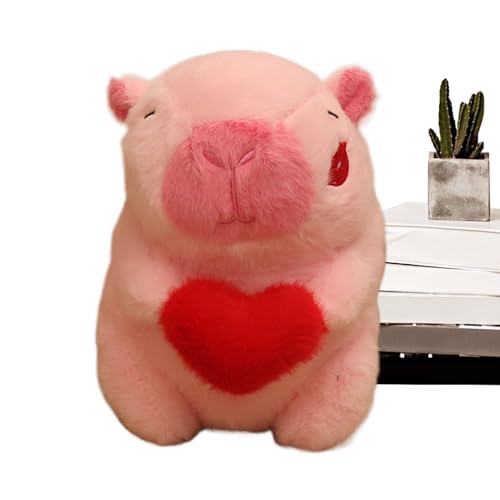 ycezw Valentinstag-Capybara-Plüschtier, Capybara-Stofftier, Valentinstag-Capybara-Plüschtier-Puppe – Valentinstag-Tierpuppe, Weiches Und Bezauberndes Plüschtier von ycezw