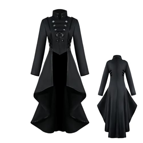 ycezw Viktorianisches Abendkleid für Dame, Gotisches viktorianisches Abendkleid für Dame,Renaissance Steampunk Abendkleid - Gotische Abendkleid Uniform, viktorianischer Schwanz lange Trenchjacke ycezw Viktorianisches Abendkleid für Dame, Gotisches viktorianisches Abendkleid für Dame,Renaissance Steampunk Abendkleid - Gotische Abendkleid Uniform, viktorianischer Schwanz lange Trenchjacke von ycezw
