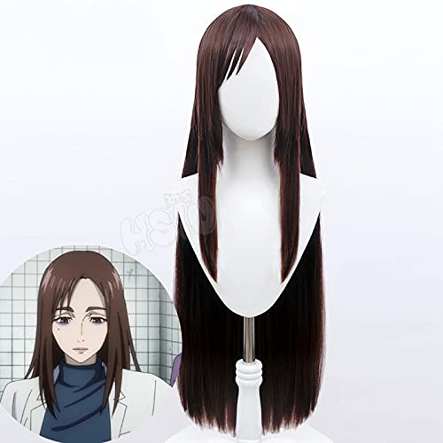 Uearlid Wig Anime Cosplay Shoko IEIRI Perücke Anime Cosplay Perücke Dunkelbraun Langes Haar Halloween Prom Party Perücke Faser synthetische Perücke von Uearlid