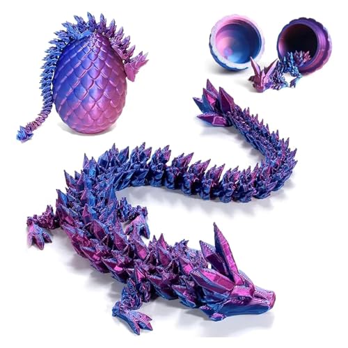 Drachenei, 3D-Gedruckter Drache im Ei, Voll Beweglicher Drache, Dragon Egg, Zappelspielzeug für Auto, Schlafzimmer, Wohnzimmer, Büro von yeemeen