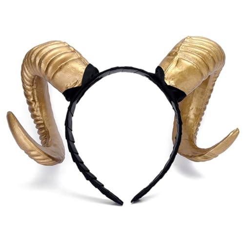 Cosplay übertriebener Horn-Kopfschmuck Party Unisex simulierter Kunststoff Realistischer Haarreif Hoop Halloween Supplies von yeeplant