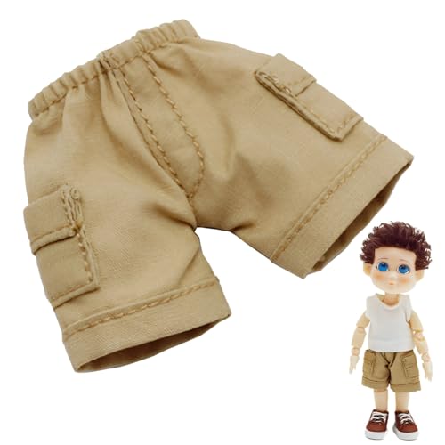 Handgefertigte Denim-Shorts für Actionfiguren, Kleidung für 6,1 x 4,6 cm Puppen, lichtecht, von yeeplant