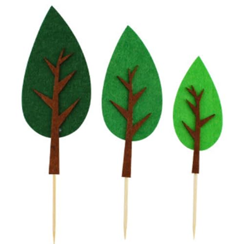 【Set für Heimdekoration】DIY Pflanze Kuchen Topper Filz Stick Cute Kaktus Baum Cupcake Pick Geburtstag von yeeplant