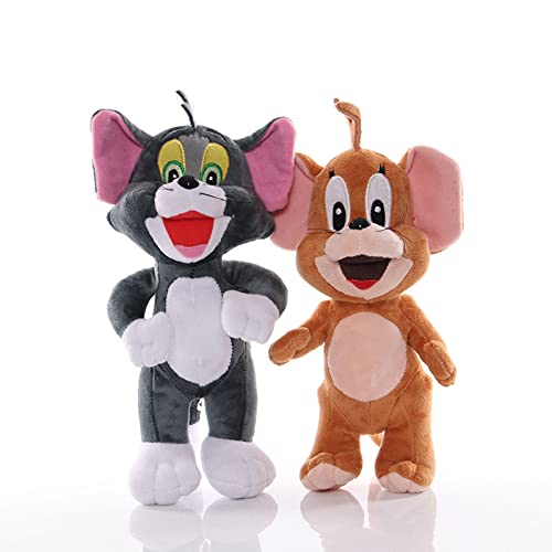 2 Stück Tom Cat Plüsch Jerry Mouse Kawaii weiche Stoffpuppe Cartoon Tiere Katze Plüsch für Kinder Geschenke von yitao