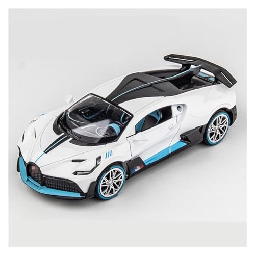 yjzYHL Für B&ugatti Für DIVO Alloy Sports Car Model Diecast Metal Vehicles Car Model 1:24(White) von yjzYHL