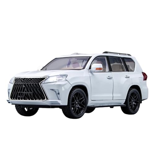 yjzYHL Für L&EXUS Für LX570 SUV Legierung Auto Modell Diecast Metall Fahrzeuge Auto Modell 1:18(White) von yjzYHL