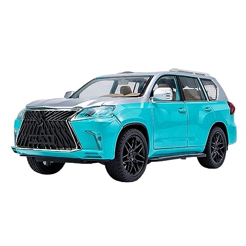 yjzYHL Für L&EXUS Für LX570 Fahrzeug Metalldruckguss Automodell 1:18(Blue Silver) von yjzYHL