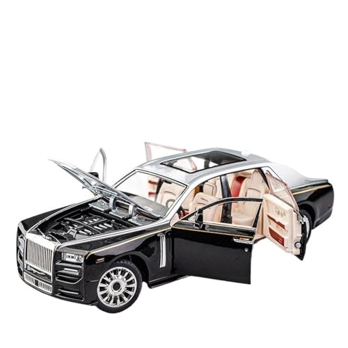 yjzYHL Für R&olls Für Phantom Alloy Car Model Diecast Metal Vehicle Car Model 1:22(Black with Silvery) von yjzYHL