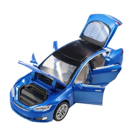 yjzYHL Für T&esla Für MODEL X MODEL S MODEL 3 Legierung Auto Modell Druckguss Fahrzeuge 1:32(S Blue) von yjzYHL