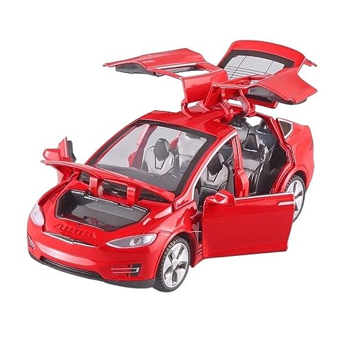 yjzYHL Für T&esla Für Modell X Legierung Auto Modell Druckguss Metall Fahrzeug Auto Modell 1:32(Red) von yjzYHL